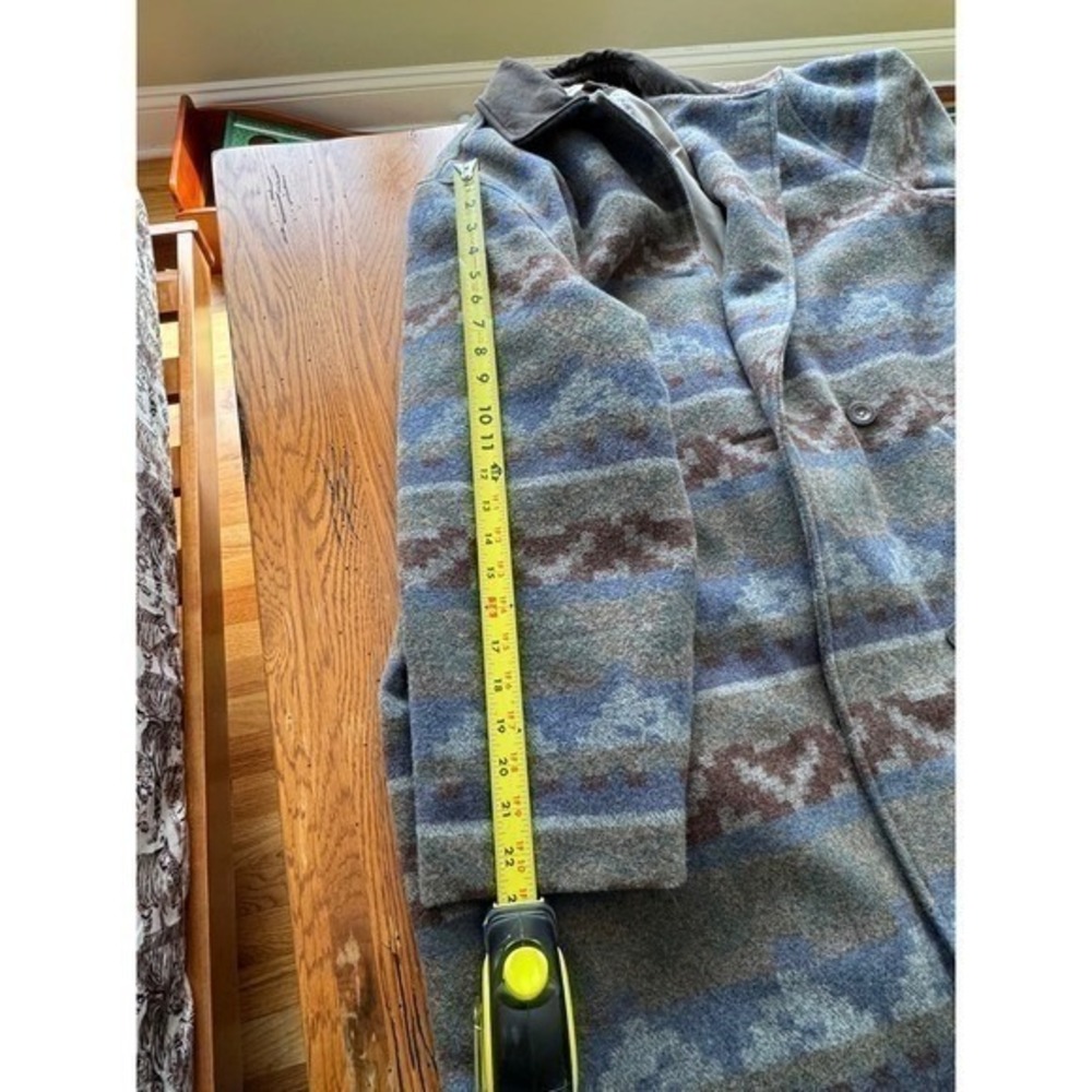 Woolrich Vintage Southwestern Aztec Wool Blanket Trench Coat - 2XL Women's warm - Picture 6 of 11